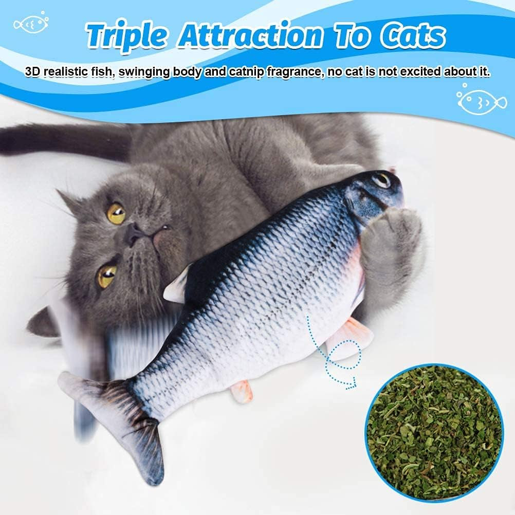 Floppy Fish Cat Toy, Realistic Flopping Fish Cat Toy