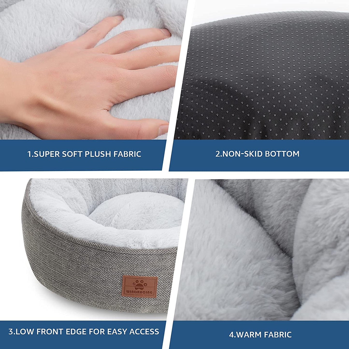 Cat Beds for Indoor Cats,  Donut, Soft,  Anxiety Cozy Pet Beds