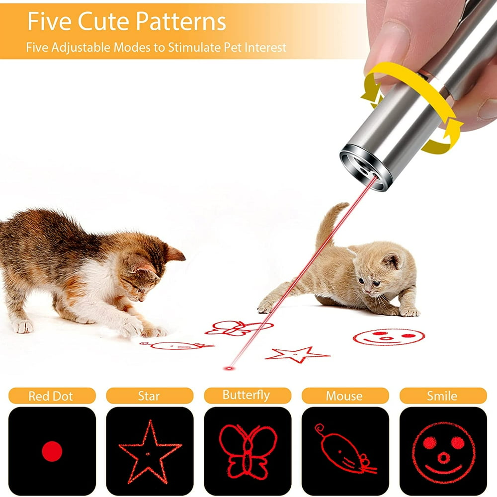 Cat Laser Pointer Toy, Rechargeable, Interactive 