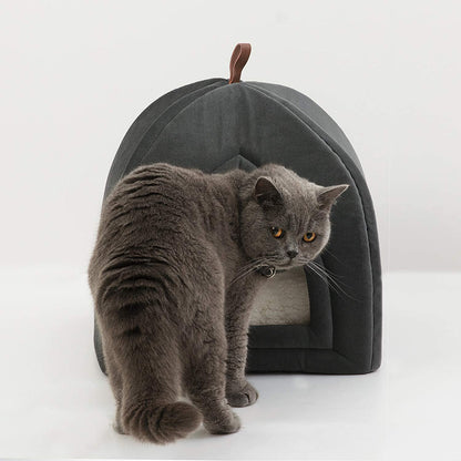 Cat Beds for Indoor Cats - Tent with Removable Washable Cushioned Pillow