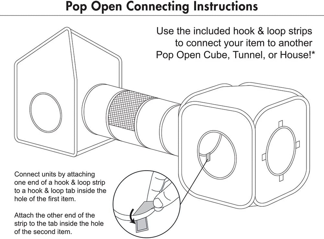 Pop Open Jungle Combo,Collapsible Cat Cube, Play Kennel, Cat Bed, Tunnel, Cat Toys