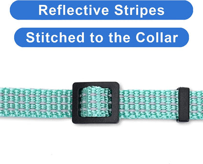 Reflective Cat Collar with Safety Buckle and Removable Bell 