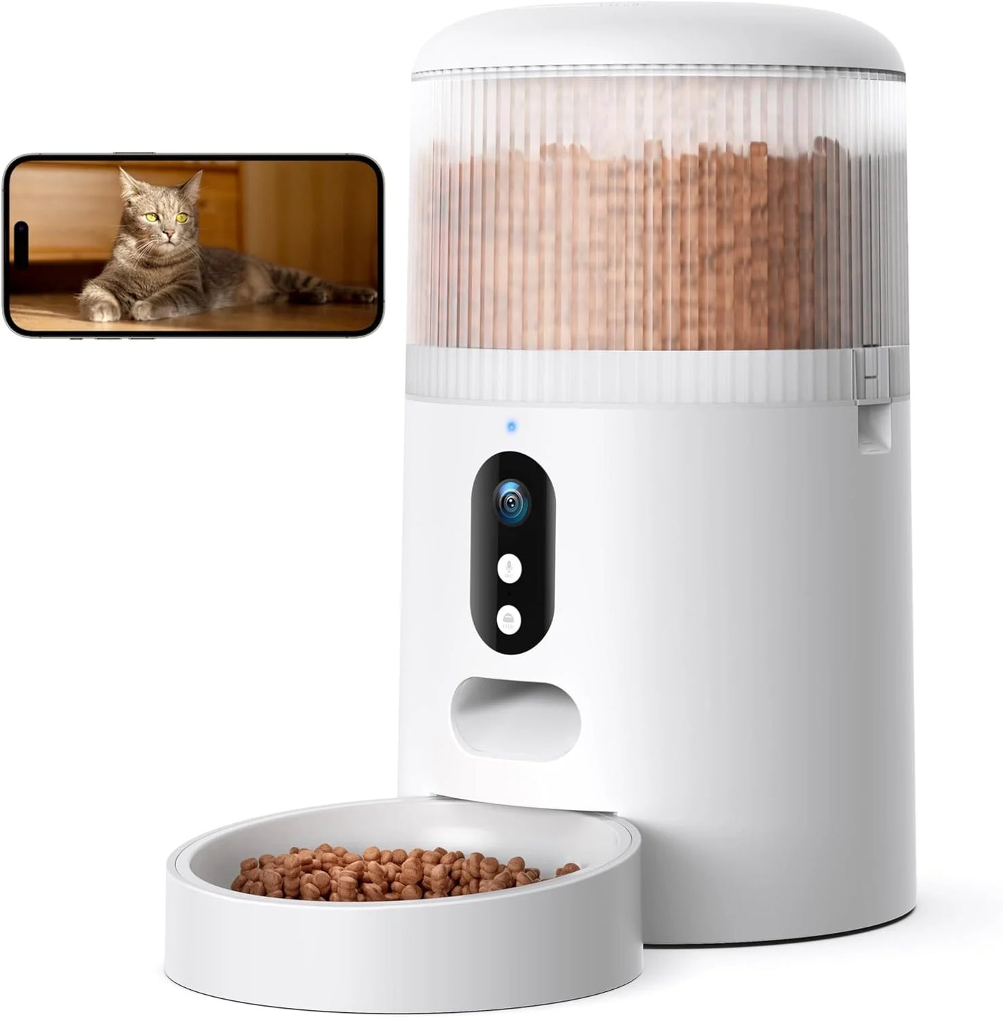 4L Automatic Cat Feeder and Cat Food Dispenser with Programmable Timer