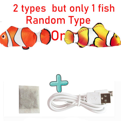 Interactive Electric Floppy Fish Cat Toy, USB Charger