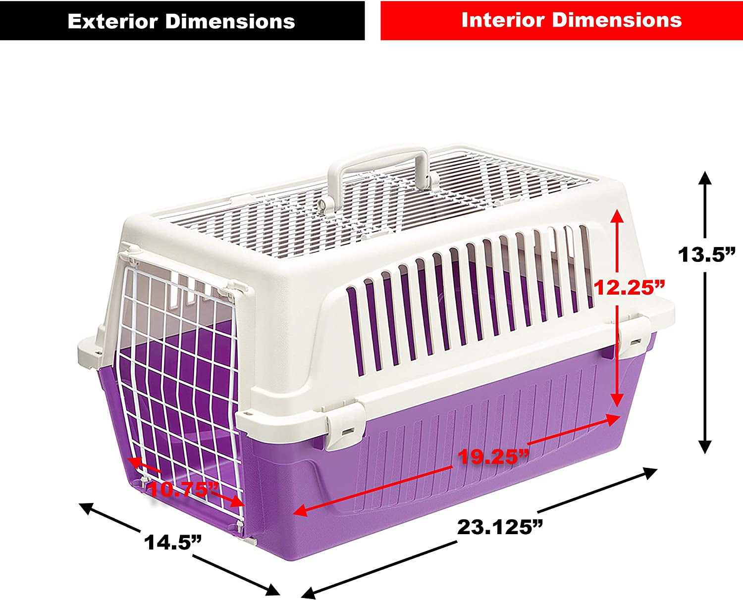 Atlas Pet Carrier | Small Pet Carrier for Cats W/Top & Front Door Access