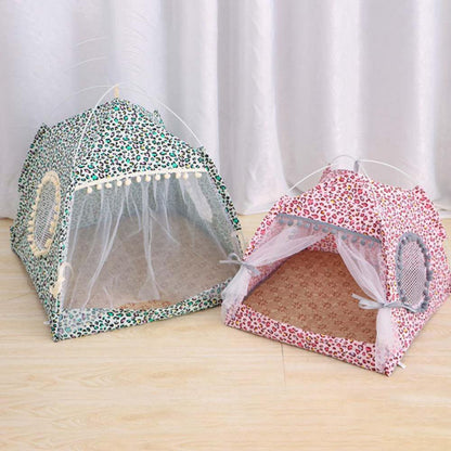 Pet Tent Cave Beds for Cat, Portable Folding Kitten Tent Bed 