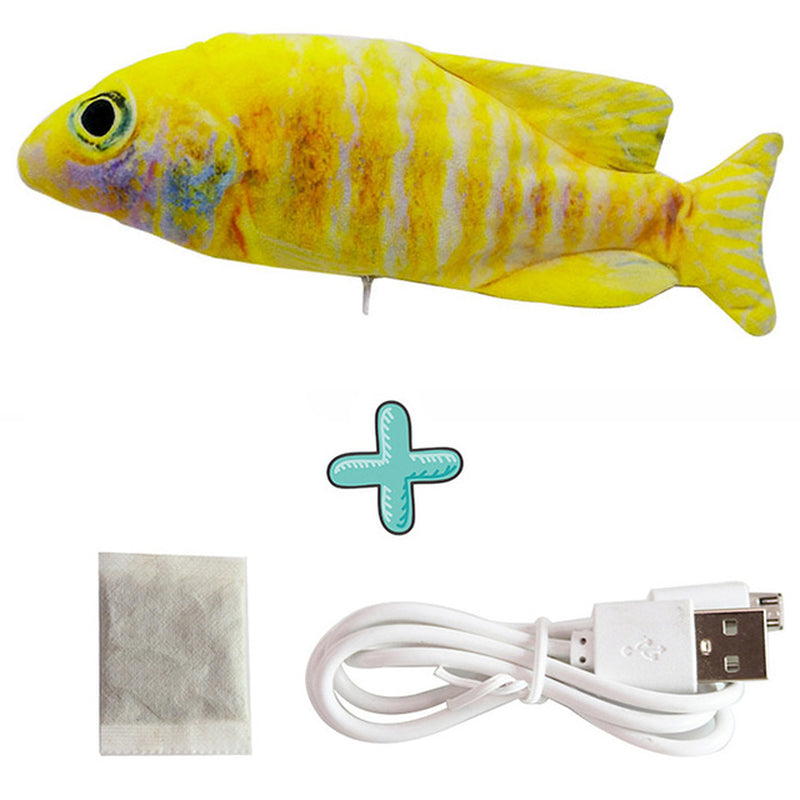 Interactive Electric Floppy Fish Cat Toy, USB Charger