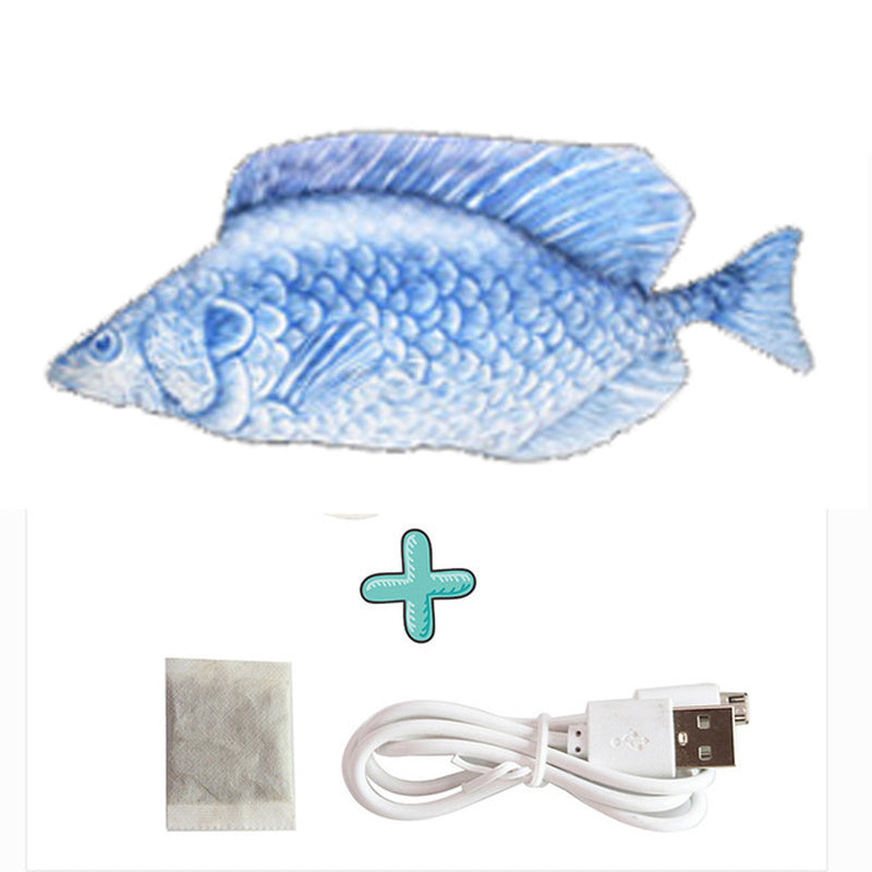 Interactive Electric Floppy Fish Cat Toy, USB Charger