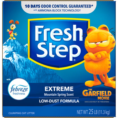 Extreme Scented Litter with Febreze, Clumping, Mountain Spring, 25 Pounds