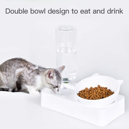 Cat Gravity Water and Food Bowls Set, Feeding Dishes for Dogs and Puppies