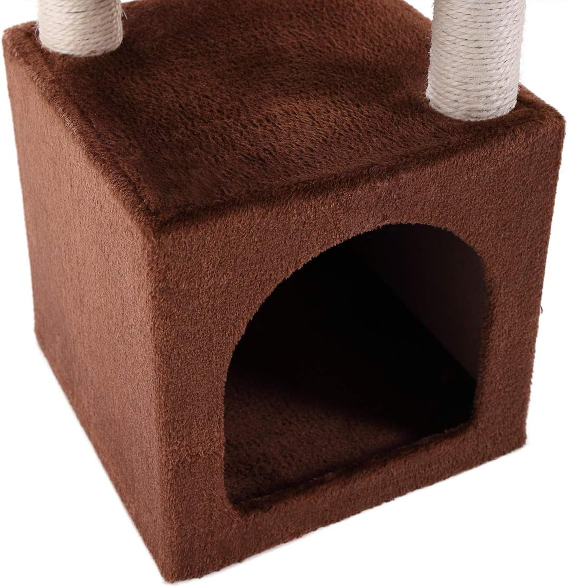 36" Kitty Tower Cat Tree, Activity Climber Tower with Plush Perch and Sisal Post, Stable Pet Climbing Condo for Small and Medium Sized Cats 