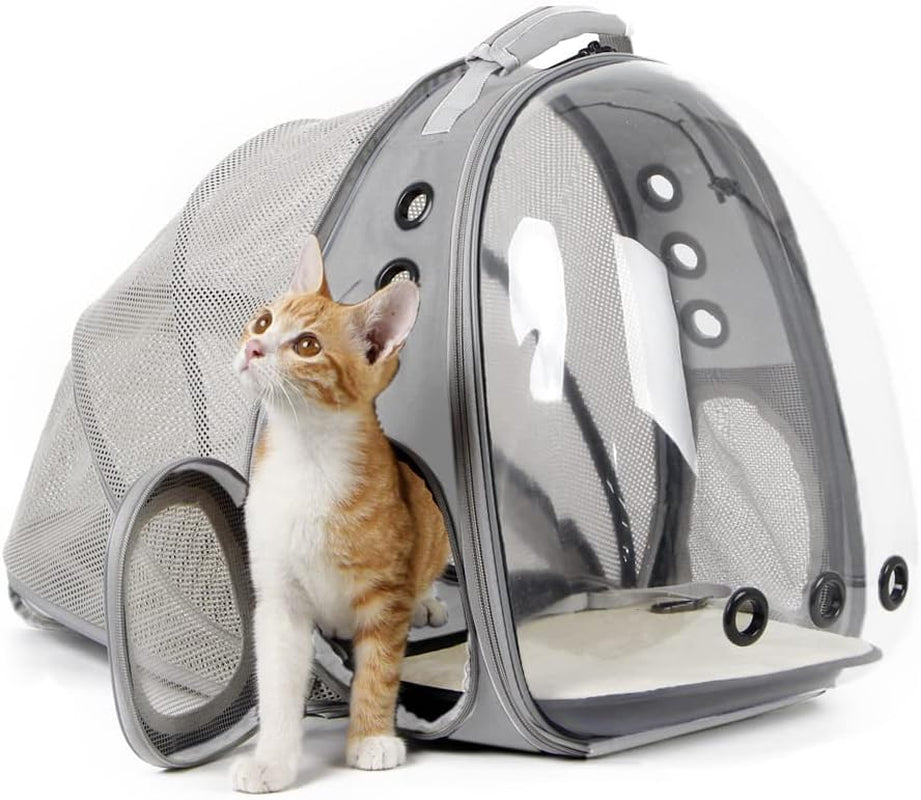 Cat Travel Backpack with Fan, Fit up to 20 Lbs, Space Capsule Astronaut, Clear Bubble Window Pet Backpack for Cats