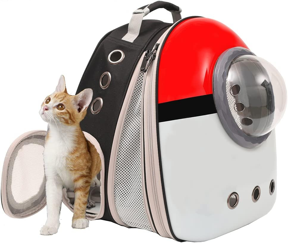 Cat Travel Backpack with Fan, Fit up to 20 Lbs, Space Capsule Astronaut, Clear Bubble Window Pet Backpack for Cats