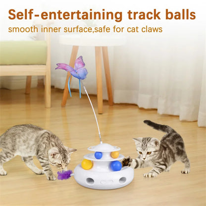 3 in 1 Cat Smart Toy, Butterfly Hovering 360° 