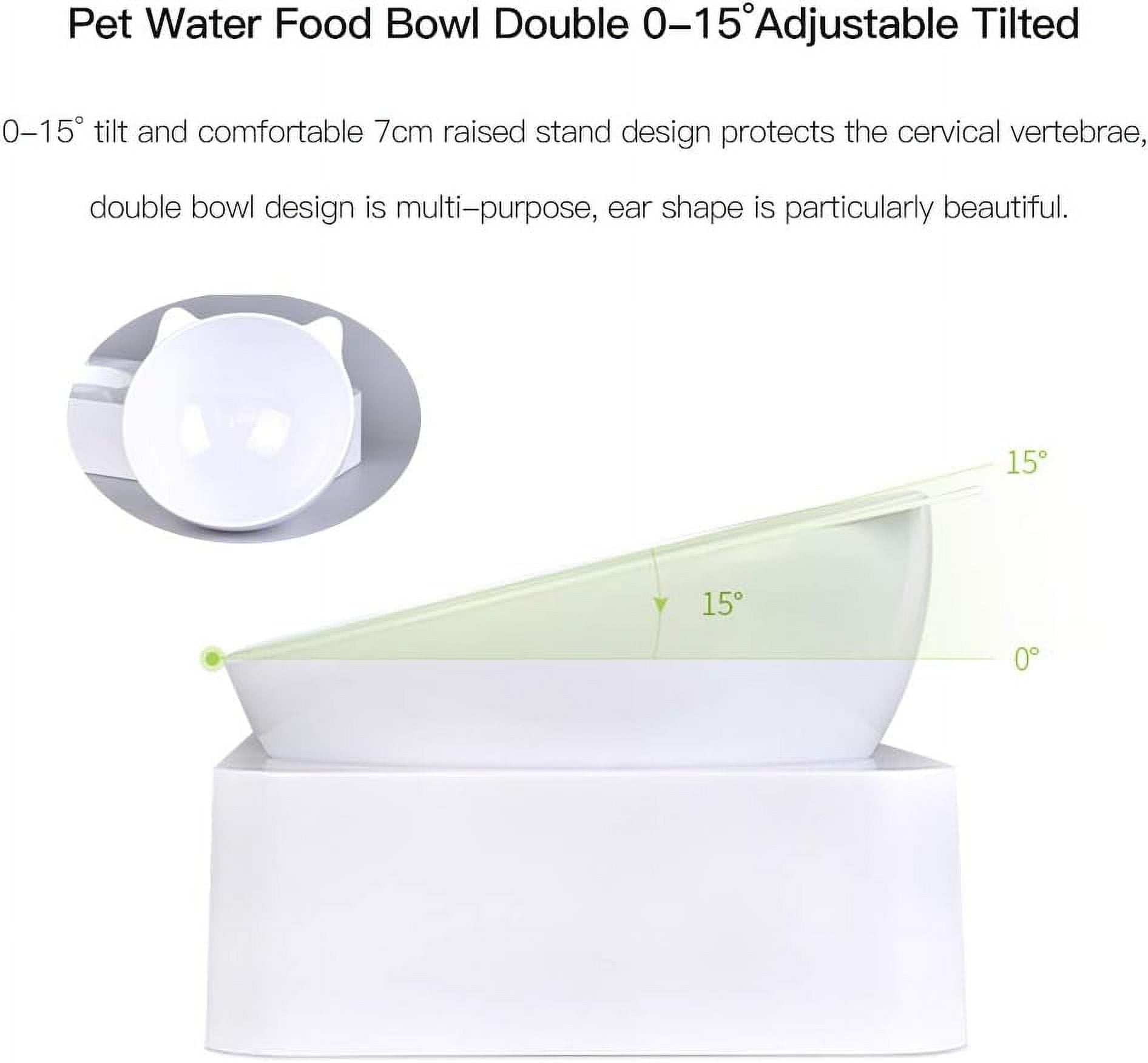 Cat Gravity Water and Food Bowls Set, Feeding Dishes for Dogs and Puppies