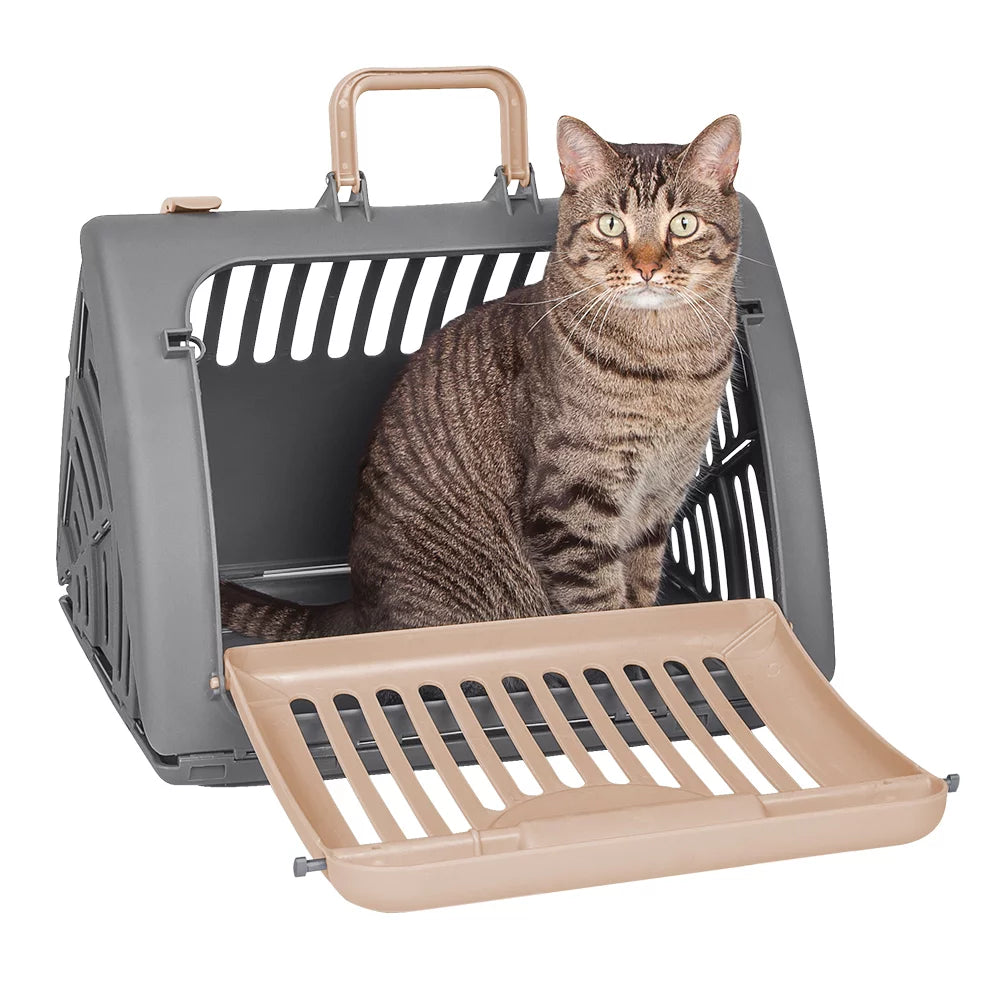 Designs, Cat Carriers, Foldable Plastic Travel Pet Carrier, for Cats 5-25 Lb., 1 Piece