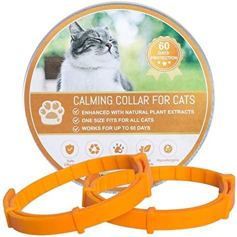 Cat Calming Collar, Adjustable Calming Cat Collars, Pheromone Collar for Cats 