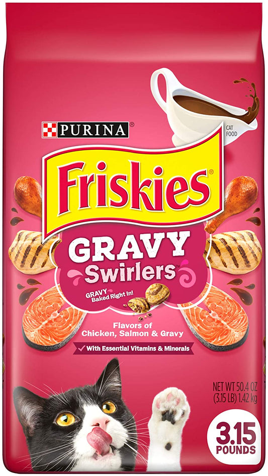 Purina  Dry Cat Food, Gravy Swirlers - 3.15 Lb. Bag