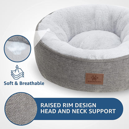 Cat Beds for Indoor Cats,  Donut, Soft,  Anxiety Cozy Pet Beds