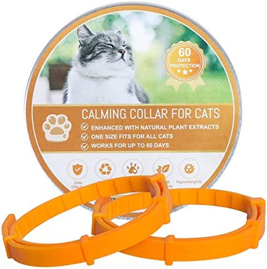 Cat Calming Collar, Adjustable Calming Cat Collars, Pheromone Collar for Cats 