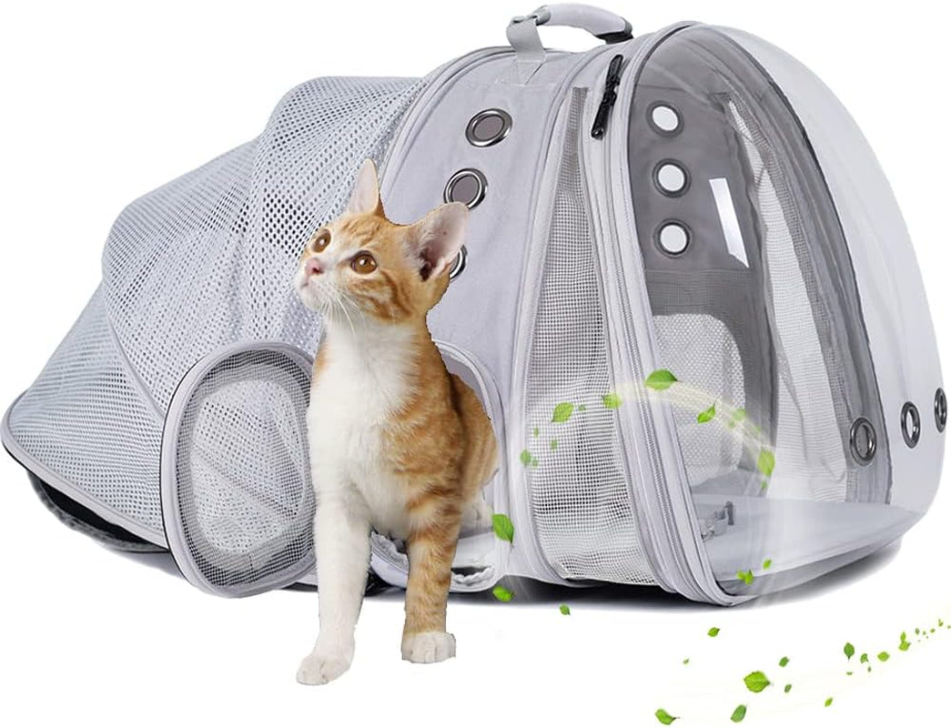 Cat Travel Backpack with Fan, Fit up to 20 Lbs, Space Capsule Astronaut, Clear Bubble Window Pet Backpack for Cats