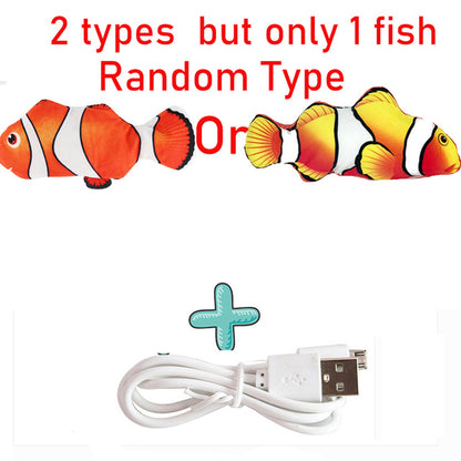 Interactive Electric Floppy Fish Cat Toy, USB Charger