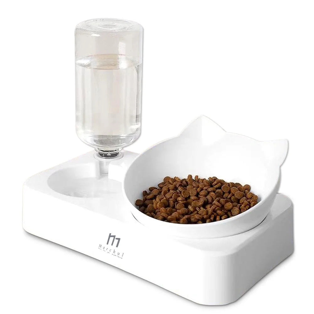 Cat Gravity Water and Food Bowls Set, Feeding Dishes for Dogs and Puppies