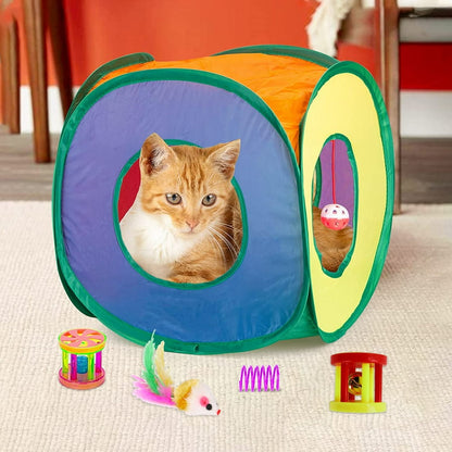 15PCS Cat Toys, Tunnel, Interactive