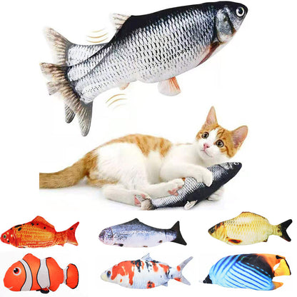 Interactive Electric Floppy Fish Cat Toy, USB Charger