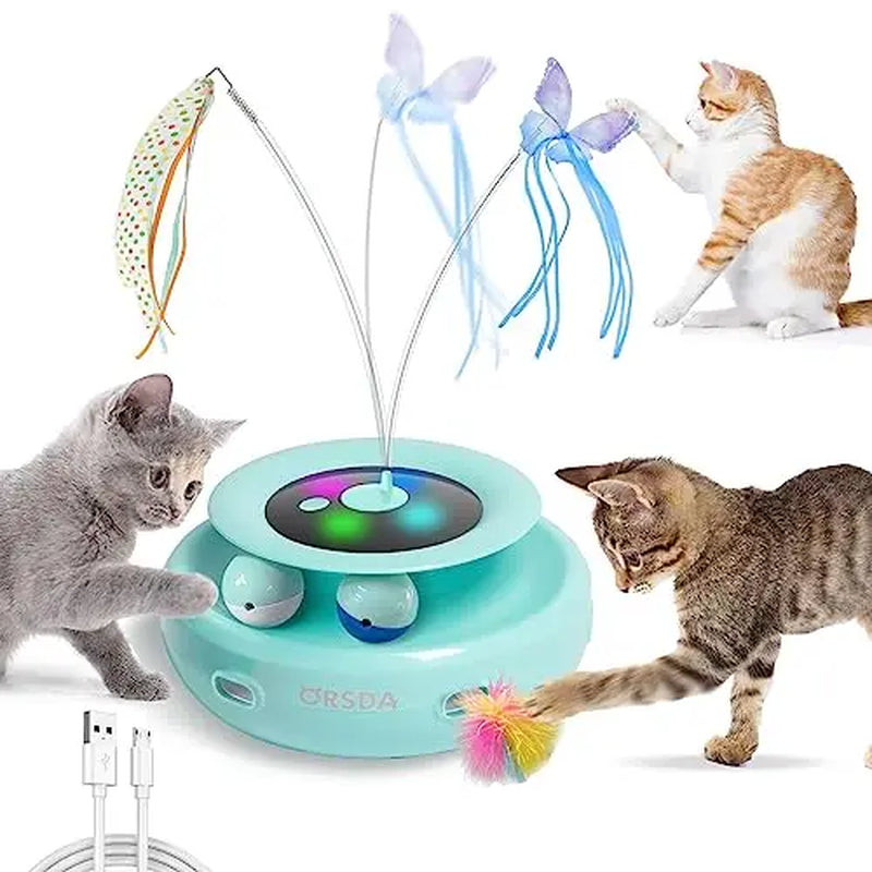 3-In-1 Interactive Cat Toys for Indoor Cats 