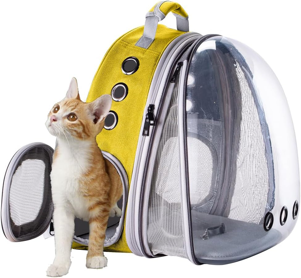 Cat Travel Backpack with Fan, Fit up to 20 Lbs, Space Capsule Astronaut, Clear Bubble Window Pet Backpack for Cats