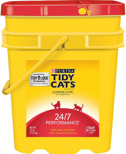 Clumping Cat Litter, 24/7 Performance Multi Cat Litter - 35 Lb. Pail