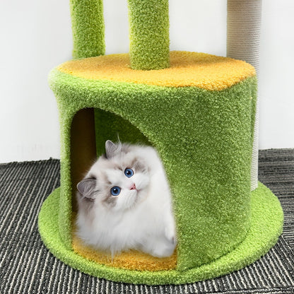 35" Cat Tree, Cat Tower with Sisal Scratching Posts, Condo Perch for Indoor Small Cats