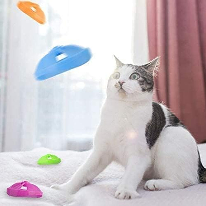 12 Pieces Cat Fetch Toy, Cat Tracking Toys, Cat Interactive Toys, Pet Training Exercise Chaser Tool, Kitten Fun Toys - Perfect for Chasing, Swatting, Batting Blue