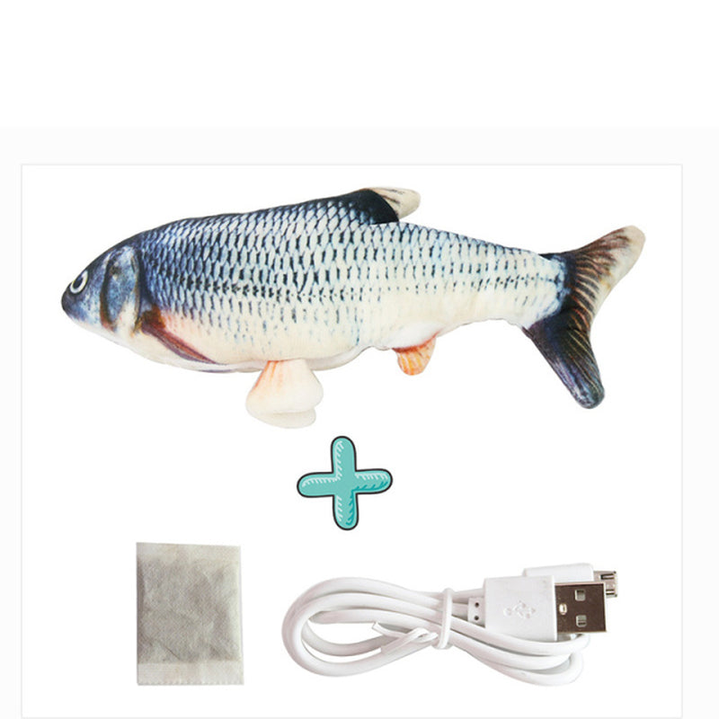 Interactive Electric Floppy Fish Cat Toy, USB Charger