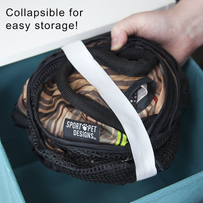 Designs Cat Carrier with Zipper Lock- Foldable Travel Cat Carrier, 15"X20"X14", Cats and Kittens