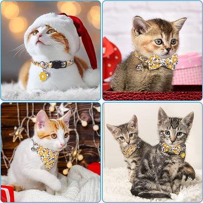 Cat Collars, Kitten Collar, Breakaway Cat Collar, Cat Collar with Bandana, Cat Collar with Bow Tie