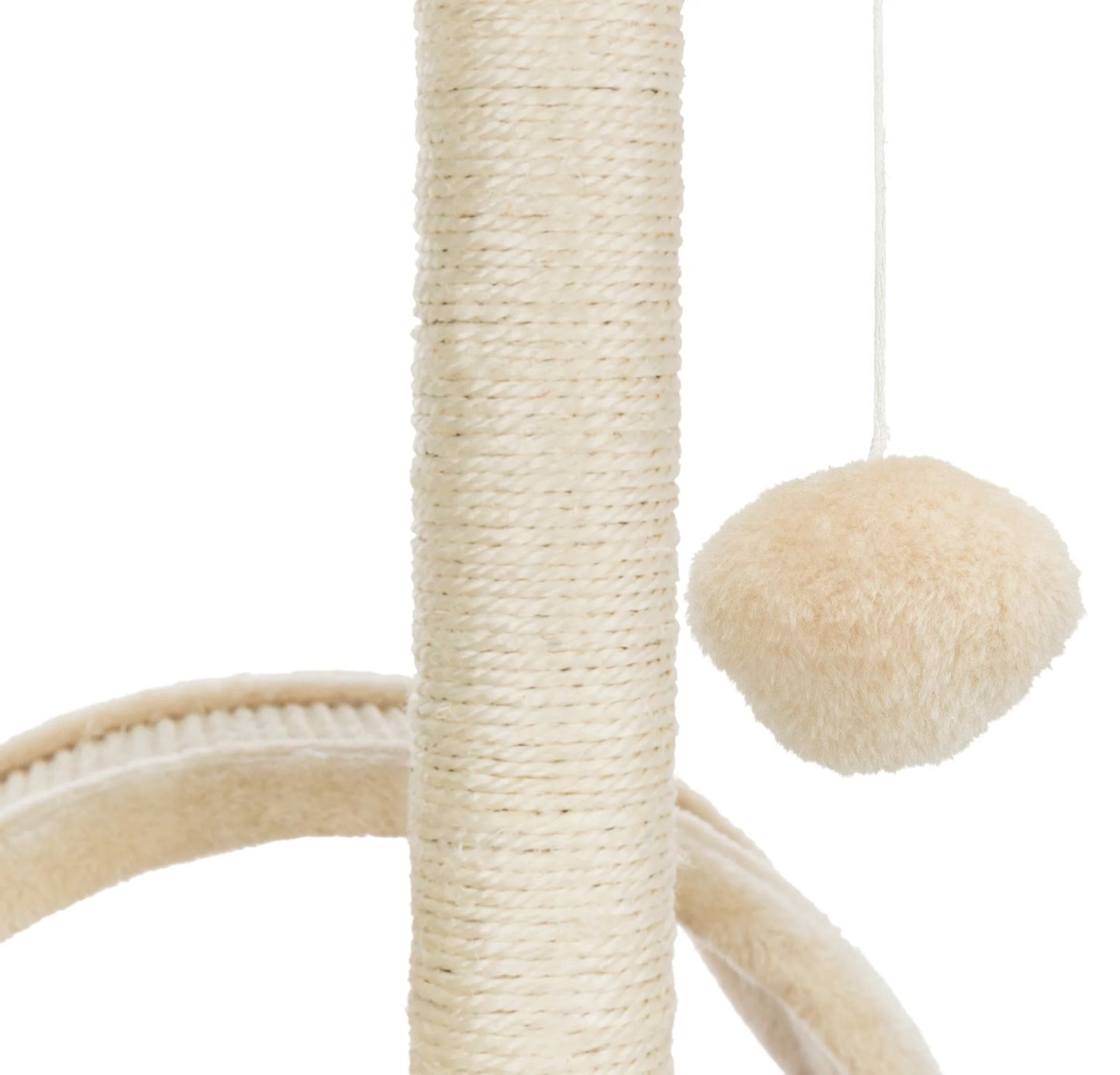 Vitoria Plush & Sisal 17" Cat Scratching Post with Platform, Beige