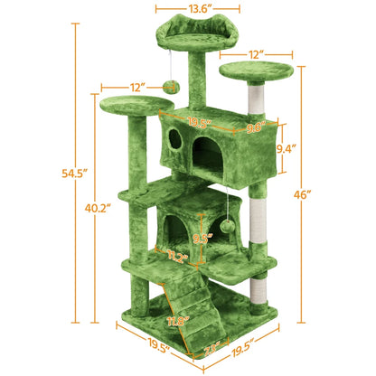 54''H Cat Tree Condo Kitten Tree Tower