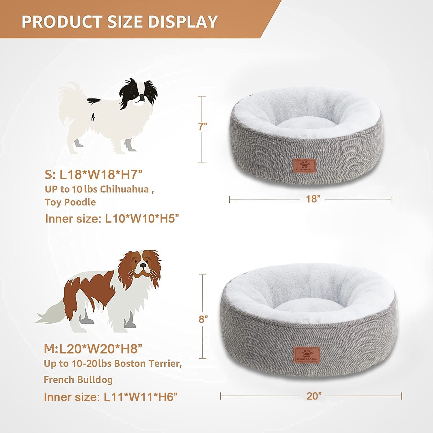 Cat Beds for Indoor Cats,  Donut, Soft,  Anxiety Cozy Pet Beds