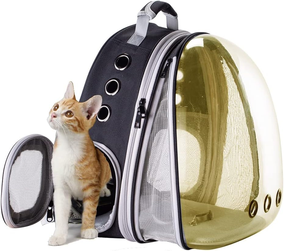 Cat Travel Backpack with Fan, Fit up to 20 Lbs, Space Capsule Astronaut, Clear Bubble Window Pet Backpack for Cats