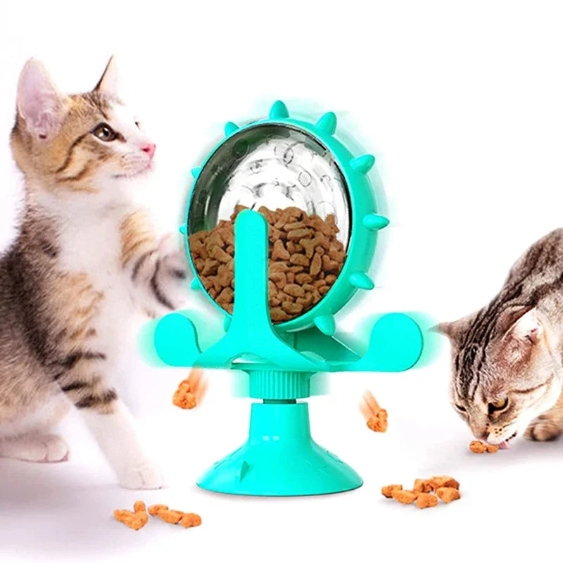 Turntable Leaking Cat Feeder. Cat Food Feeder Ball.