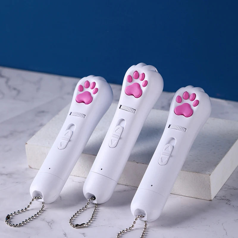 6 in 1 USB Cat Laser Toy, Transform Pattern, Rechargeable 