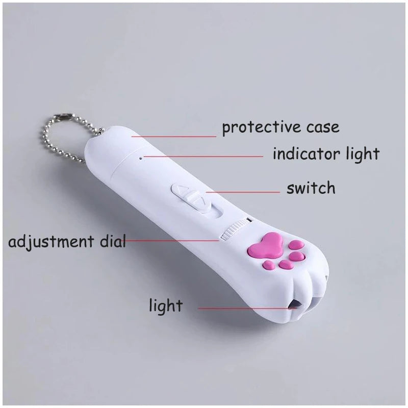 6 in 1 USB Cat Laser Toy, Transform Pattern, Rechargeable 