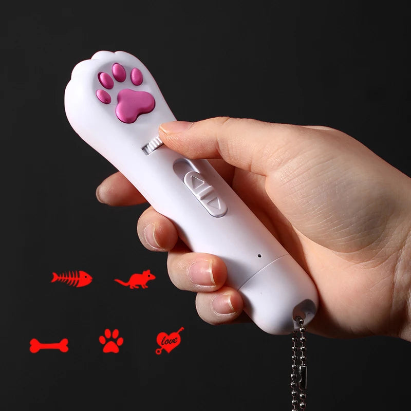 6 in 1 USB Cat Laser Toy, Transform Pattern, Rechargeable 