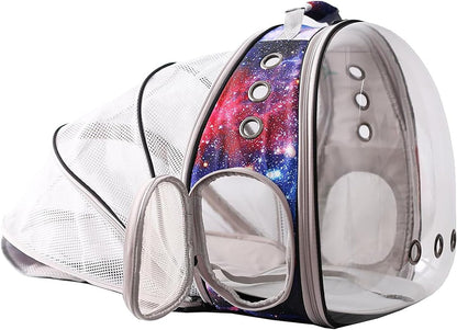 Cat Travel Backpack with Fan, Fit up to 20 Lbs, Space Capsule Astronaut, Clear Bubble Window Pet Backpack for Cats