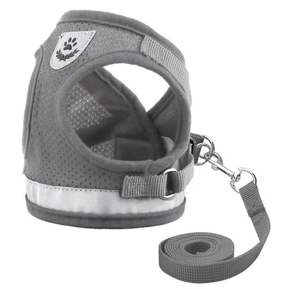 Cat Harness and Leash Set for Walking Cat , Soft Mesh with Reflective Strap, Comfort Fit for Cat