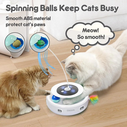 3-In-1 Interactive Cat Toys for Indoor Cats 