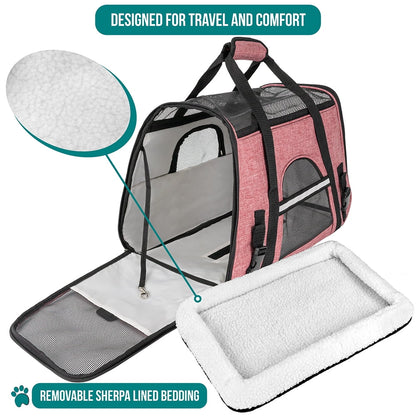 Airline Approved Pet Carrier for Cat, Cat Travel Supplies Accessories Indoor Cats