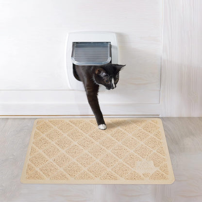 Premium Cat Litter Mat, Litter Box Mat with Non-Slip and Waterproof Backing, Litter Trapping Mat Soft on Kitty Paws and Easy to Clean, Cat Mat Traps Litter from Box